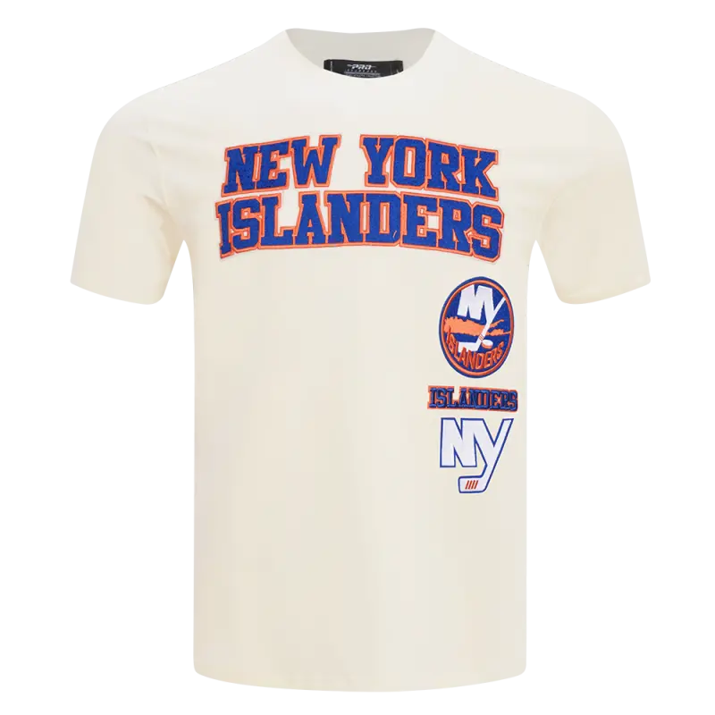 nhl new york islanders retro classic mens striped tee eggshellroyal blue